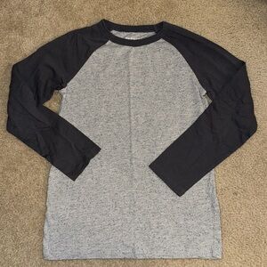 BOYS - Gray Baseball T-Shirt - Size L 10-12